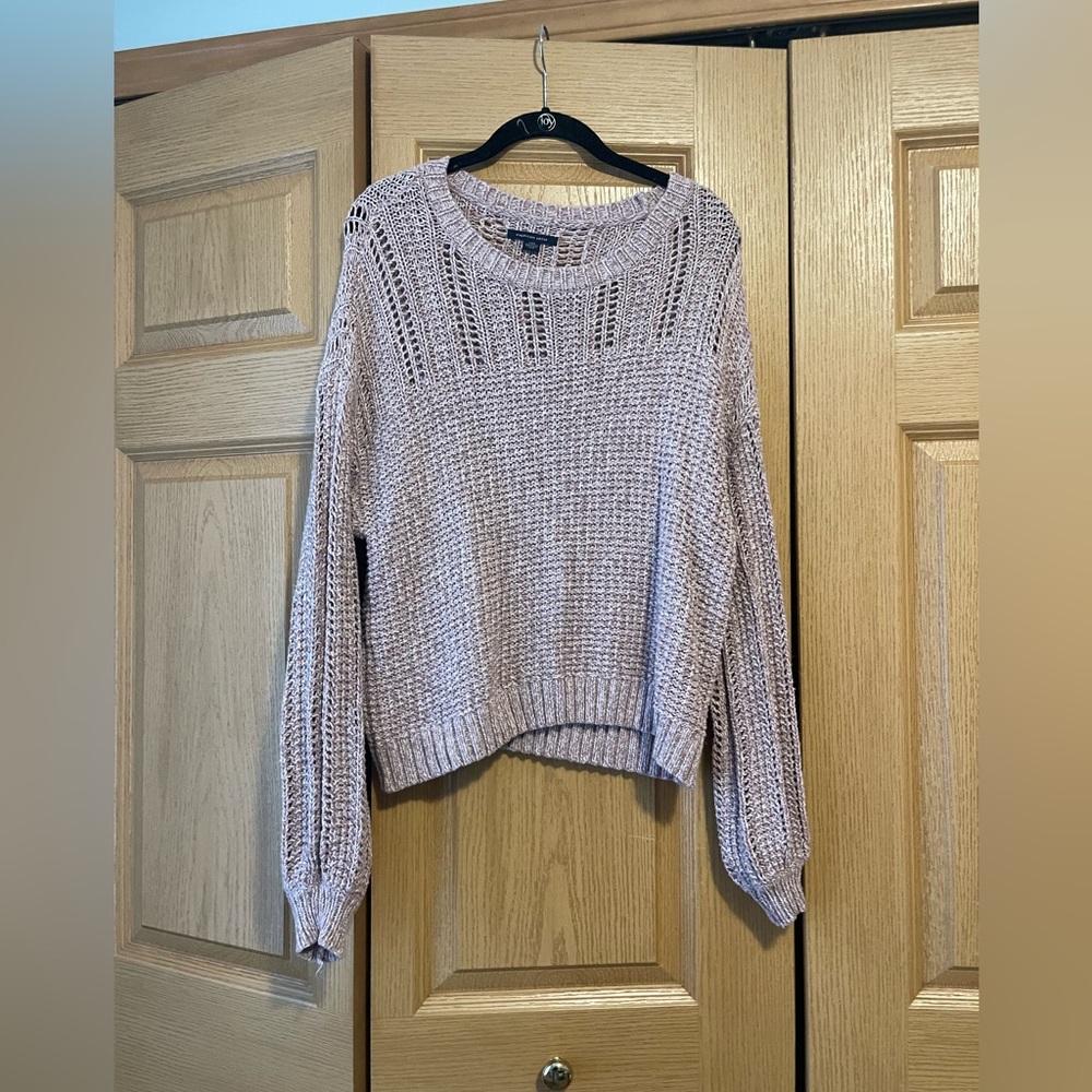 American eagle purple knit sweater